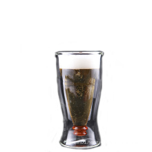 customized logo printable 250ml heat resistance high borosilicate beer glass /beer cup